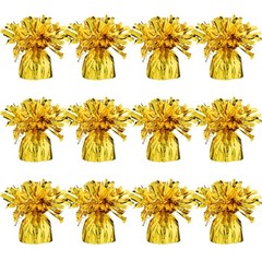 Gold Balloon Weights, Heavy Balloon Weight Pack of 12 Metallic Foil Weights f…