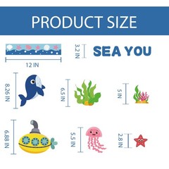 Ocean Bulletin Board Classroom Decorations Sea Animal Cutouts Borders 86 PCS
