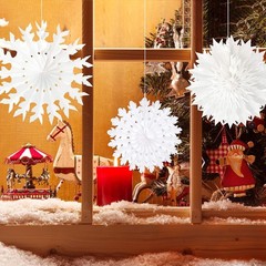 White Paper Snowflake Decorations Frozen Birthday Party Supplies Winter Wonde…