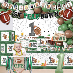 First Year down Birthday Party Decorations, All-In-1 Football First Birthday Dec