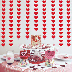 Valentines Day Decorations Red Hearts Felt Garland Indoor Gift