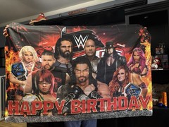 Wrestling Happy Birthday Backdrop Banner Photo Background Party Decoration 5x3ft