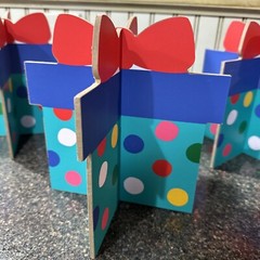 Lot 3 Multicolored Polka Dots Presents Gifts Table Decor Birthday Valentines
