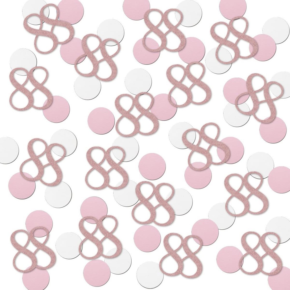 200 PCS Rose Gold 88 Confetti 88th Glitter Birthday Anniversary Decor