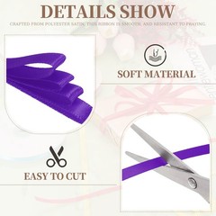 1/4 Inches x 50 Yards Satin Ribbon Roll Gift Wrapping Ribbon, Purple
