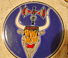 Coaster Of Bottle Art Of Table Ceramic Decor Enamelled Hand Made
