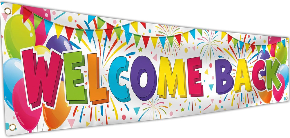 Welcome Back Banner – Welcome Home Decorations 6 X 1.3Ft – We Missed You Banner