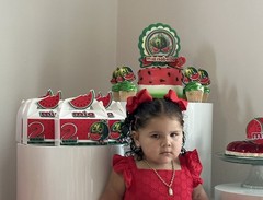 Watermelon Theme Birthday Table Decorations for Kids with Toppers & Boxes