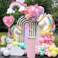 5 Pack Standing Unicorn Balloons Bulk, 4D -designed Unicorn Rainbow and Star …