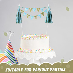 94 Pcs Personalized Felt Triangle Bunting Cake Banner Set, DIY Handmade Flag Ban