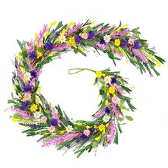 6.5Ft Wildflower Garland, Artificial Wildflower Floral Garland with Daisy Flo…