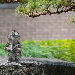 Vibrant Colors Gnome Guard Medieval Figurine Art Ornament Home Garden Decor