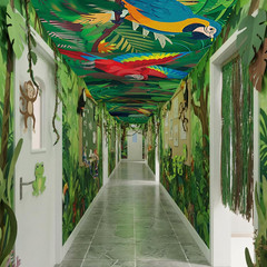 Feifeiya 3 Pcs 36 ft Rainforest Theme Party Decor 2026 VBS Decorations Tropical