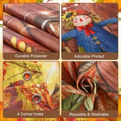 Fall Thanksgiving Banner Autumn Party Background Decorations orange