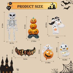 Halloween Balloons Inflatable Ghost Pumpkin Skeleton Scary Party Foil Decoration