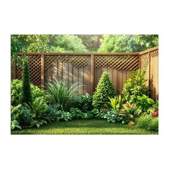 Garden Fence Background Banner Outdoor Decor Greenery Backdrop Photo Party