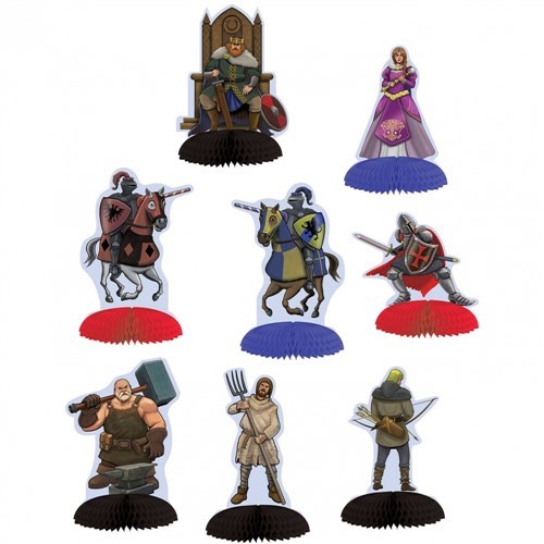 Medieval Knights Mini Centerpiece Set 8 Pack 3.75″ to 5″ Paper Tableware Decor