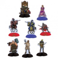 Medieval Knights Mini Centerpiece Set 8 Pack 3.75″ to 5″ Paper Tableware Decor
