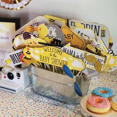 Baby Shower Photo Booth Props – 41-pc Photo Booth Kit with 8 x 10-Inch Sign, …