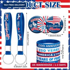 Kenning 75 Pcs 250th Anniversary Patriotic Gift Bulk 4th of July Party Favors Am