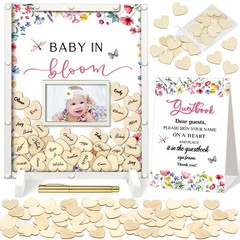Beeveer 65 Pcs Wildflower Baby Shower Guest Book Alternatives Baby in Bloom