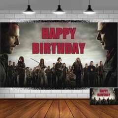 The Walking Dead Birthday Backdrop Banner Background Vinyl Party Decor 5x3ft