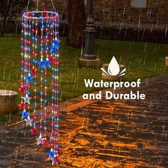Unique 4th of July Decorations with 248 LEDs & Timer – Perfect for Memorial Day