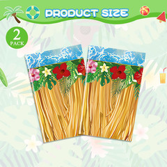 2 Pcs Hawaiian Table Cloths Luau Grass Skirt Tablecloths Tropical Hawaiian Party