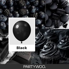 Black Balloons 155 pcs Different Sizes of 18 12 10 5/10/12/18 inch Black-3052