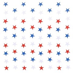 8 Pack Patriotic Star Streamers Banner Garland Red White Blue Paper Star Hanging