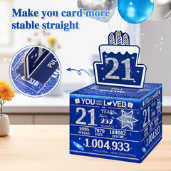 21St Birthday Money Box for Her Him, 21 Years Old Birthday Decorations, Fun P…