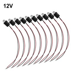 10 Pack 12V 10mm Pre Wired LED Bulb Cable with Bright and Consistent Light