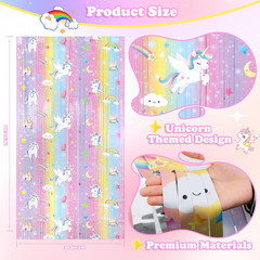 2Pack Unicorn Birthday Decorations 3.3X6.6Ft Unicorn Backdrop Foil Fringe Curtai