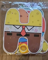 Happy Birthday Banner Spongebob Style 8 Inch Size High Letters With String