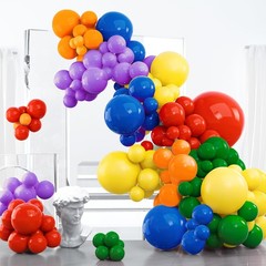 Rainbow Balloon Arch Kit Garland Latex Multicolor Assorted Size 36 18 12 100 Pcs