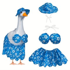 Summer Porch Goose Costume with Charming Hat and Bikini for Outdoor Fun