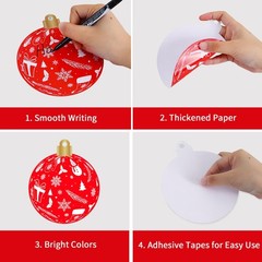 54 PCS Ornaments Christmas Ball Cutouts Paper Bulletin Board Decorations