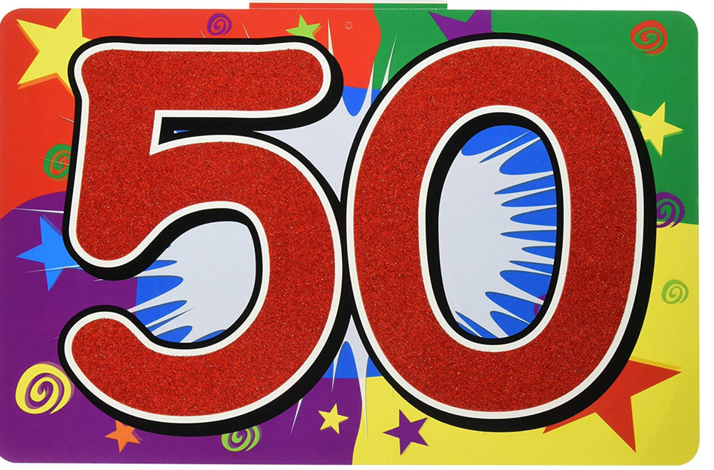 50TH BIRTHDAY SIGN FOR YARD OR PARTY WALL DECORATION