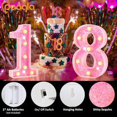 Marquee Numbers Lights for Her Pink Light Up Numbers for Sweet 16th Birthday …
