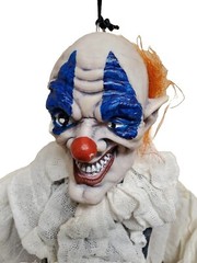 (2) Halloween Hanging Clowns Spooky Grim Reaper Skeleton Garden Decor 34″