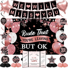 Holkcog Rude That Youre Leaving But Ok Banner Farewell Party Decorations For