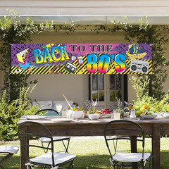 80S Party Decorations Back to the 80S Banner Backdrop, 1980S Hip Hop Graffiti…