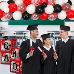 2026 Graduation Decorations, Red And Black Graduation Decorations 2026 Arch K…