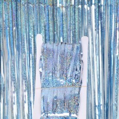 2x 3Meters Laser Fringe Curtain Glitter Birthday Party Wedding Background Crafts