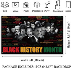 Black History Month Decorations Juneteenth Banner Pan African American Black His