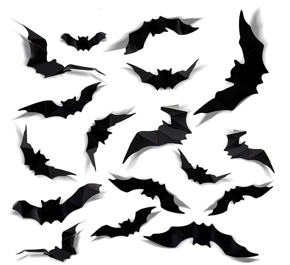 Halloween Bats Decoration PVC 3D Realistic Horror Bat Wall Decal Wall Sticker