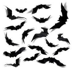 Halloween Bats Decoration PVC 3D Realistic Horror Bat Wall Decal Wall Sticker
