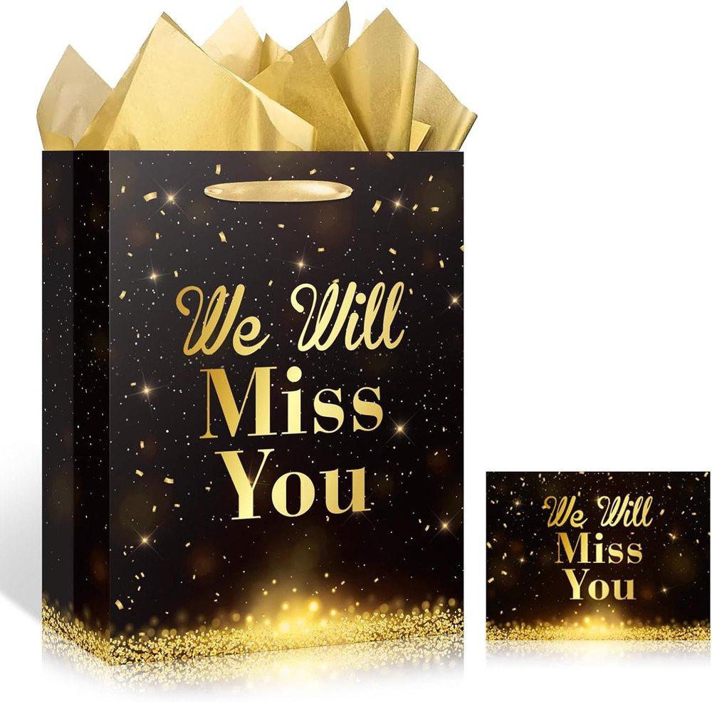 Farewell Going Away Party Decorations We Will Miss You Gift Bags with Wrapping P