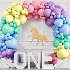 100 Pastel Balloons Assorted Colors & Size – Rainbow Party Decorations – Maca…