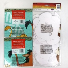 Disney Lion King Party Supply Bundle Masks Tablecloths Simba Rafiki Timon Pumbaa